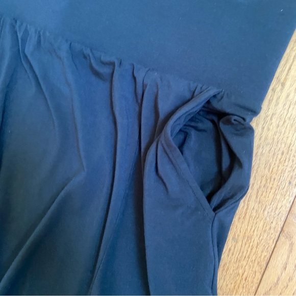 JG BENCH Harem Pants Black Large Wide Waistband Tapered Leg L Boho Pant - Picture 5 of 13